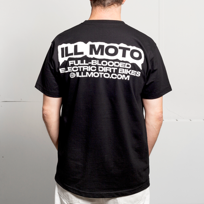 ILL MOTO CREW TEE - BLACK